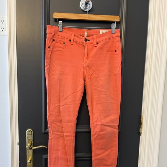 Salmon red Rag + Bone stretchy legging denim for Aritzia, size 29 - Picture 1 of 4